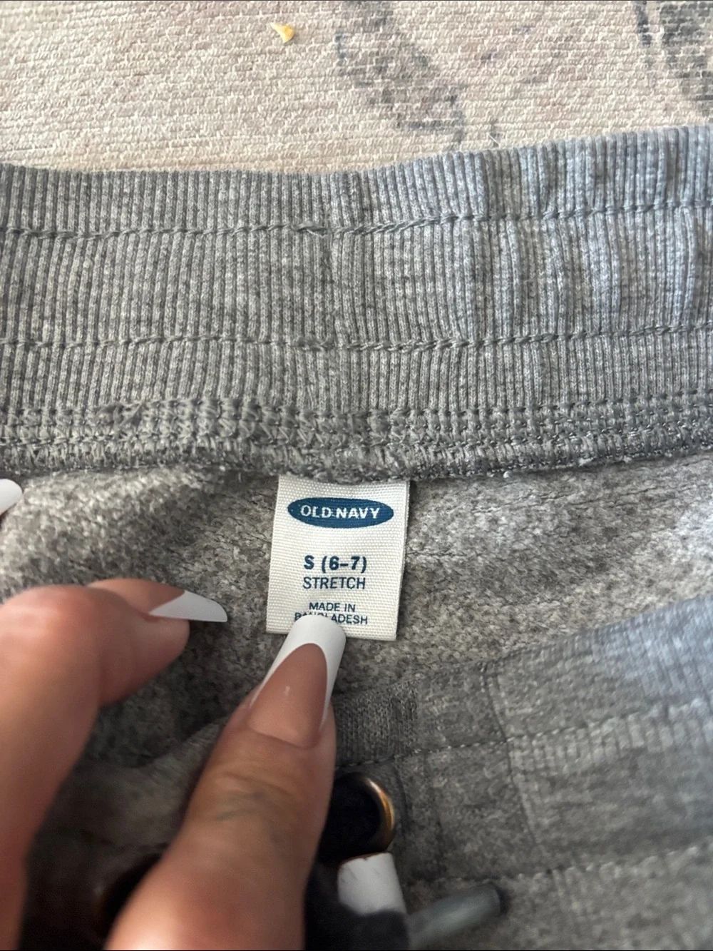 Old Navy Gray Ribbed Waist Jogger Pants